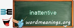 WordMeaning blackboard for inattentive